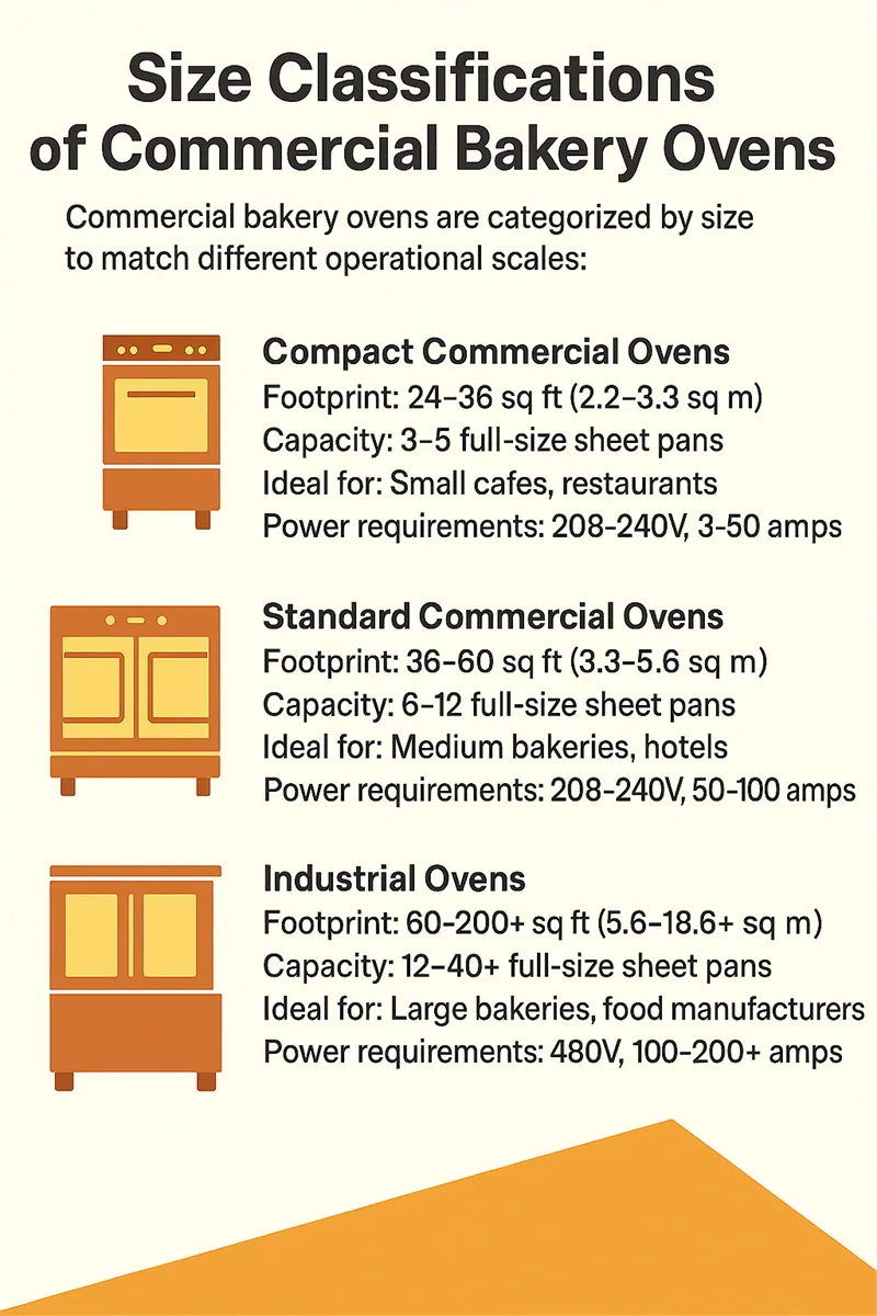 size classificationsof commercial bakery ovens